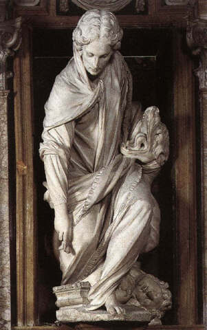 St. Martha by Francesco Mochi, 1609-1621, Marble, Sant'Andrea della Valle, Rome