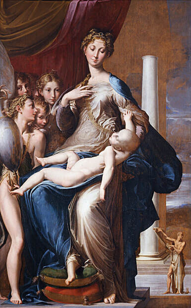 Madonna with the Long Neck by Parmigianino in the Uffizi Museum in Florence