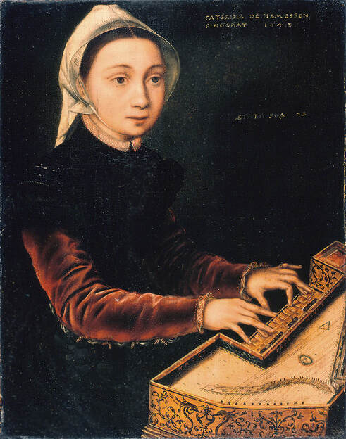 Girl at the Virginal (1548) by Catharina van Hemessen