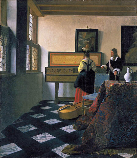 The Music Lesson by Johannes Vermeer in the Royal Collection