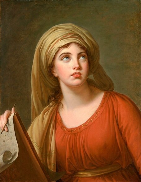 Life Study of Lady Hamilton as the Cumaean Sybil (1792) by Élisabeth Vigée Le Brun in the Metropolitan Museum of Art