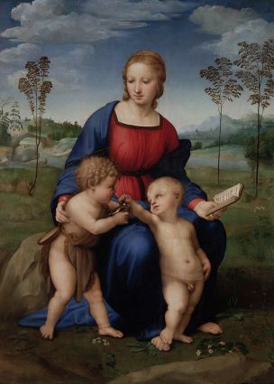 Madonna of the Goldfinch by Raphael in the Uffizi Museum in Florence