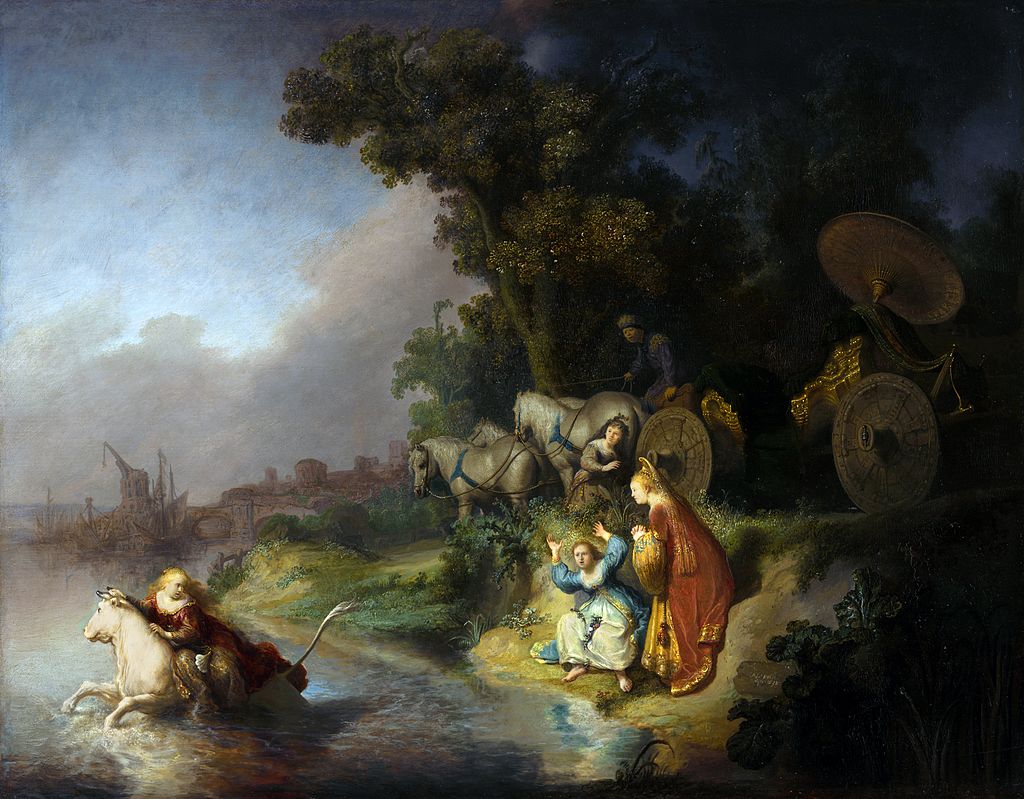 The Abduction of Europa by Rembrandt in the J. Paul Getty Museum in Los Angeles