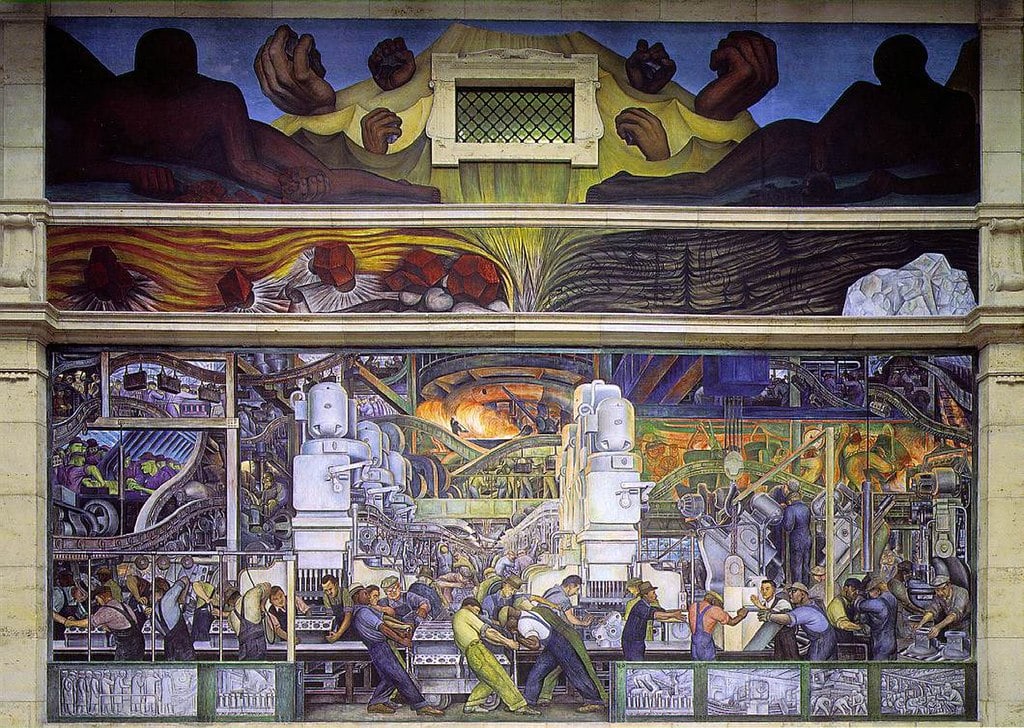 North Wall of the Detroit Industry Murals by Diego Rivera