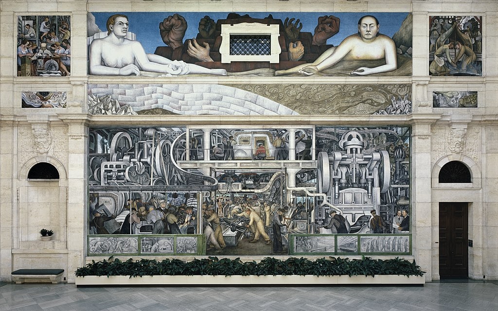 South Wall of the Detroit Industry Murals by Diego Rivera