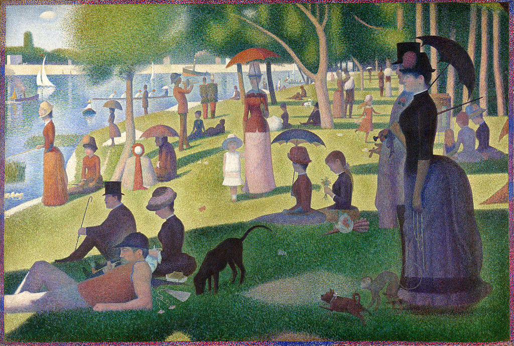 A Sunday at La Grande Jatte – 1884 by Georges Seurat in the Art Institute of Chicago