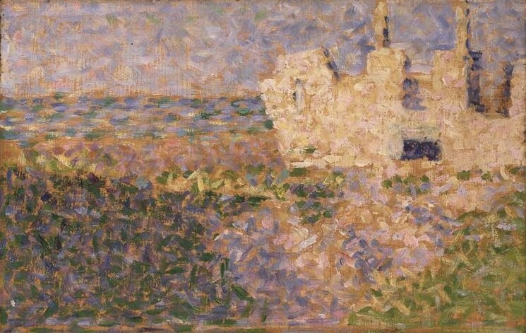 Ruins at Grandcamp by Georges Seurat in the Musée d’Orsay