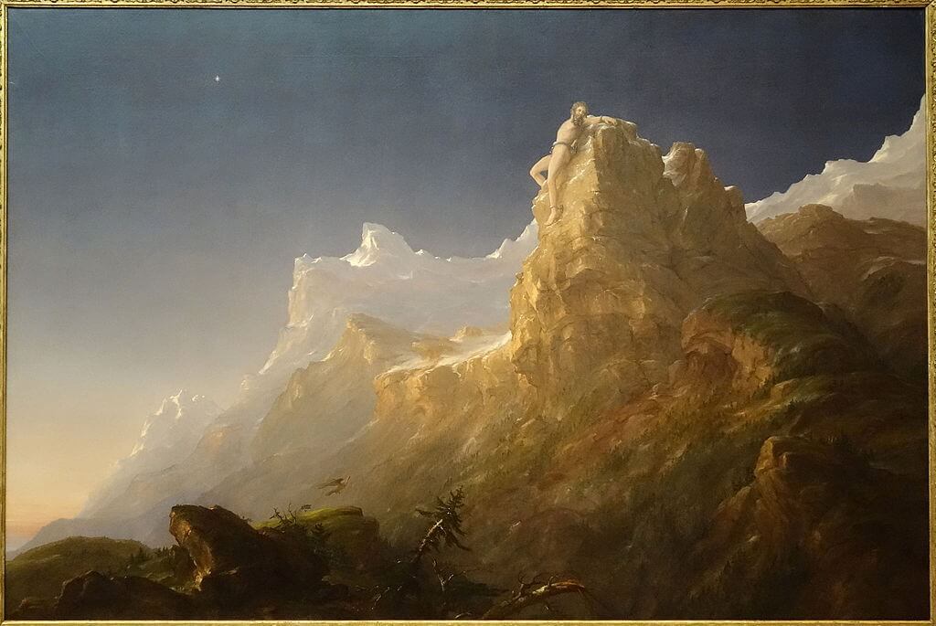 Prometheus Bound by Thomas Cole in the De Young Museum in San Francisco