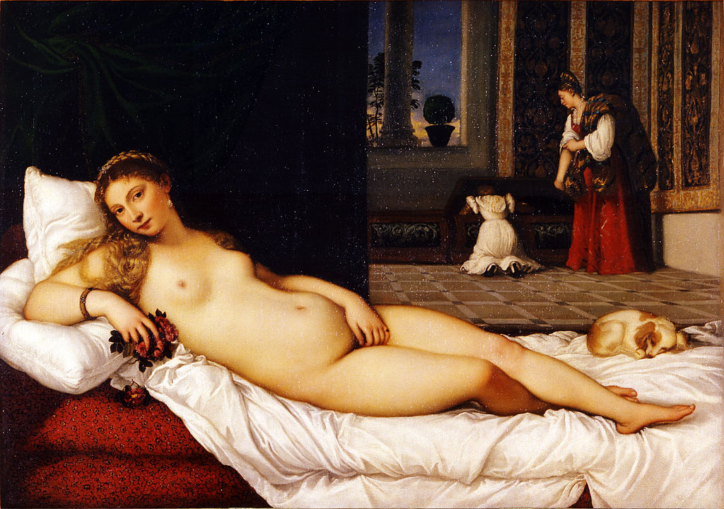 Venus of Urbino by Titian in the Uffizi Museum in Florence
