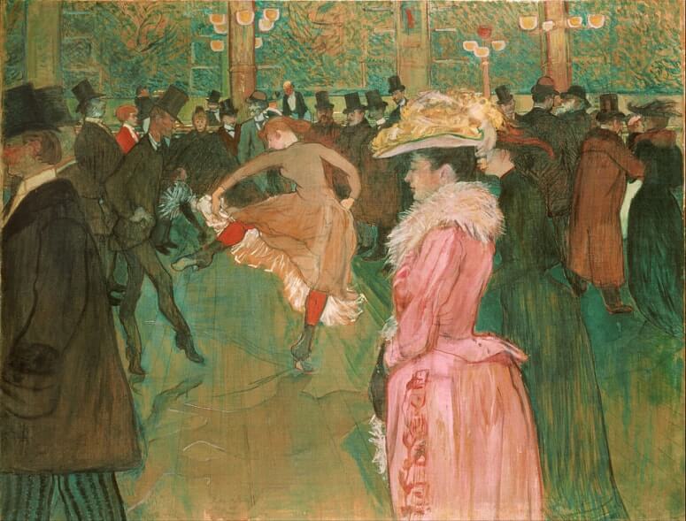 At the Moulin Rouge: The Dance by Toulouse-Lautrec in the Philadelphia Museum of Art