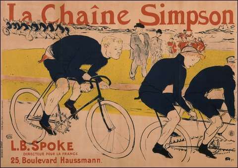 Advertisement poster for Simpson Chain by Henri de Toulouse-Lautrec
