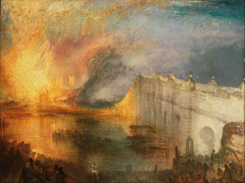 The Burning of the Houses of Lords and Commons by Joseph Mallord William Turner in the Philadelphia Museum of Art