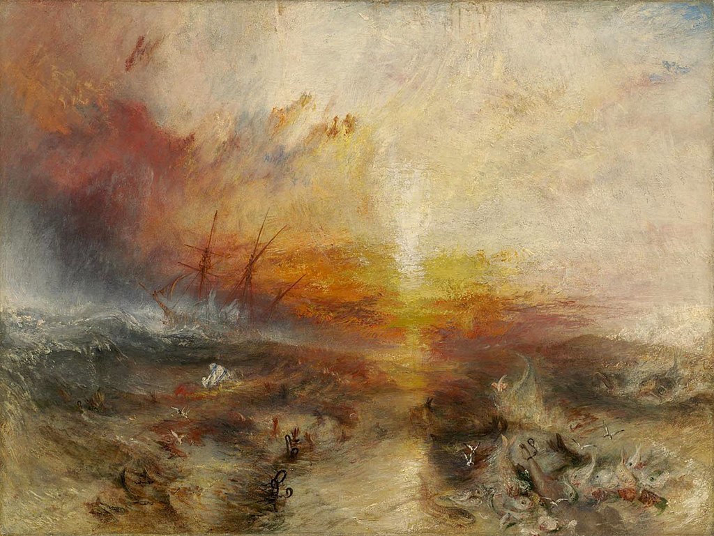The Slave Ship by J. M. W. Turner in the Museum of Fine Art in Boston