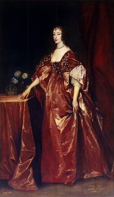 Portrait of Queen Henrietta Maria by Anthony van Dyck in the Hermitage Museum in St. Petersburg