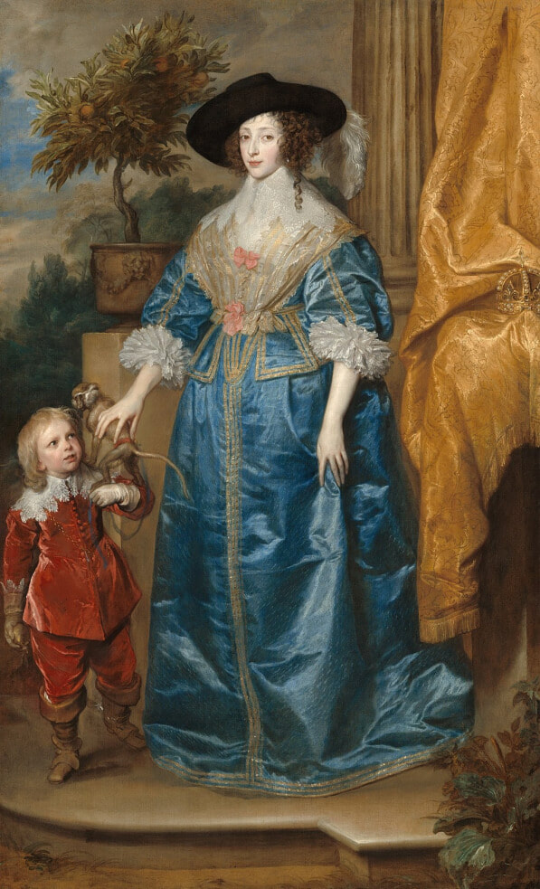 Queen Henrietta Maria with Sir Jeffrey Hudson by Anthony van Dyck in the National Gallery of Art in Washington, DC