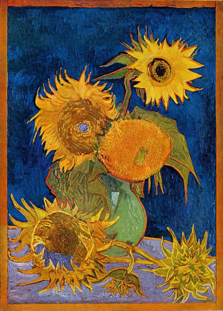 Six Sunflowers by Vincent van Gogh - destroyed during World War II
