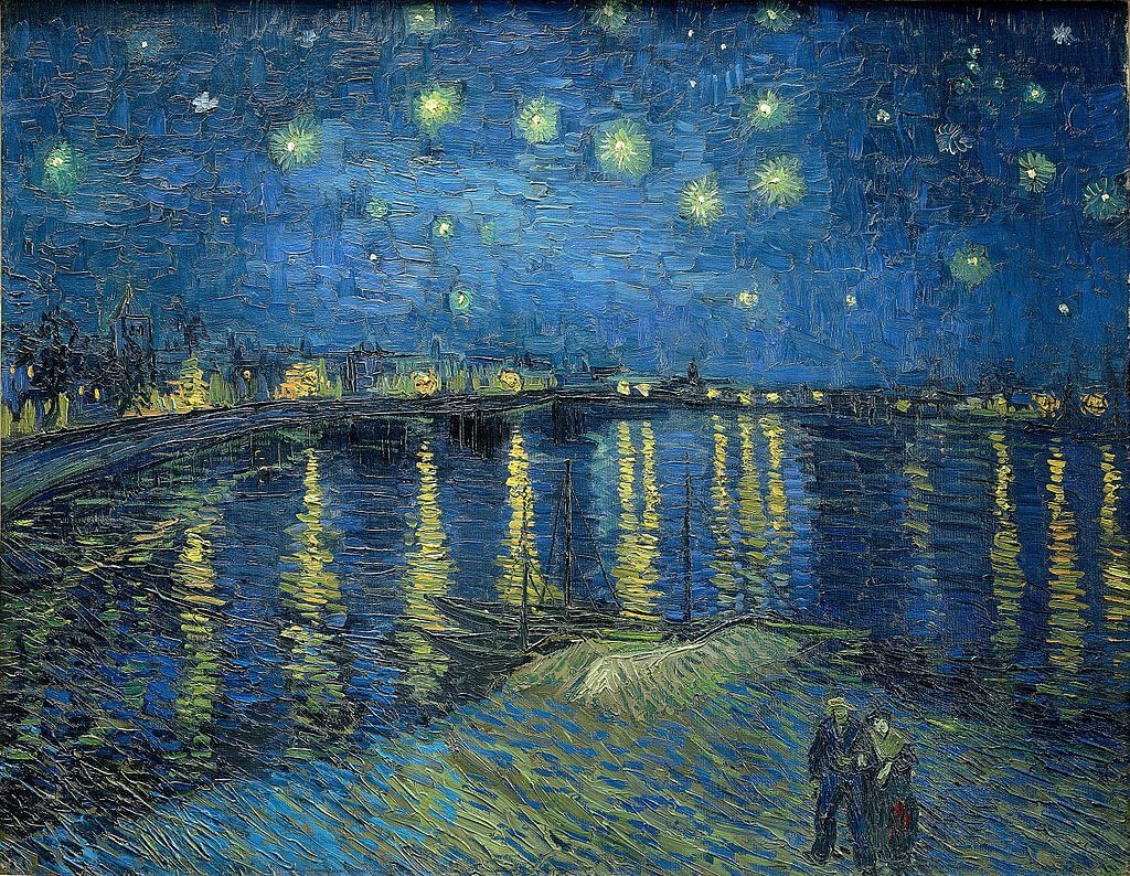 Starry Night over the Rhône by Vincent van Gogh in the Musee d'Orsay in Paris