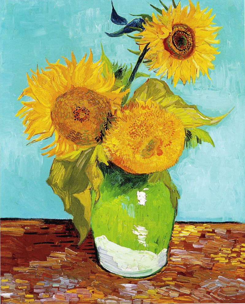 Three Sunflowers by Vincent van Gogh