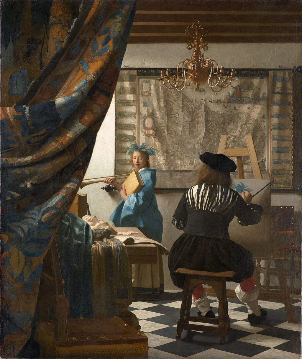 The Art of Painting by Johannes Vermeer in the Kunsthistorisches Museum in Vienna